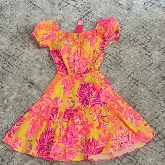 Lilly Pulitzer yellow pink dress - Picture 8 of 8